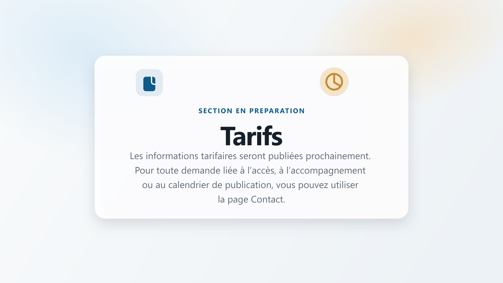 Tarifs
